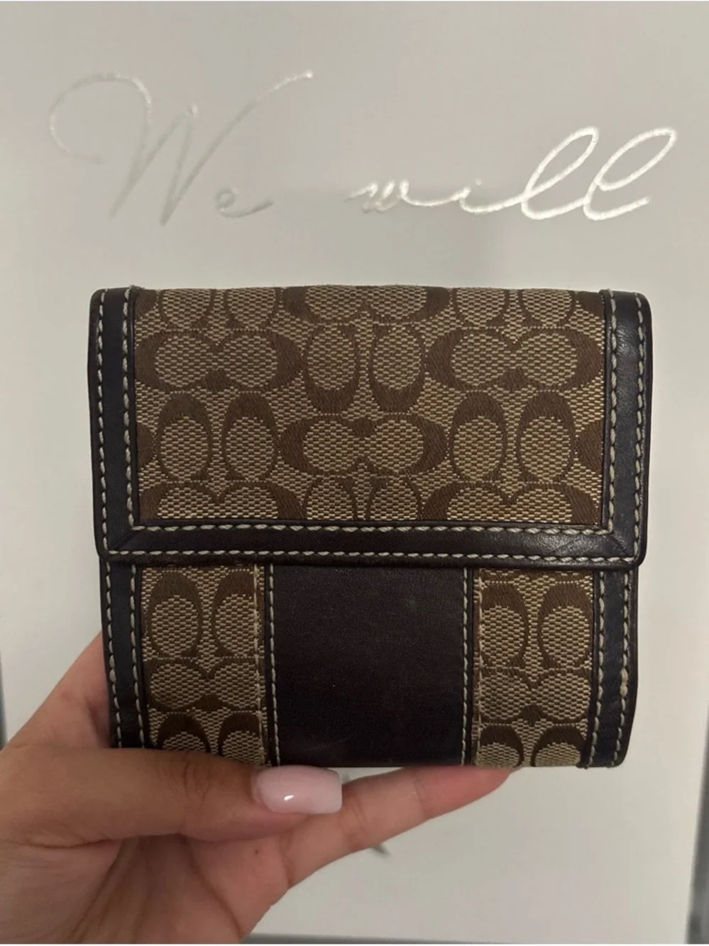 Coach Wallet Brown Gold